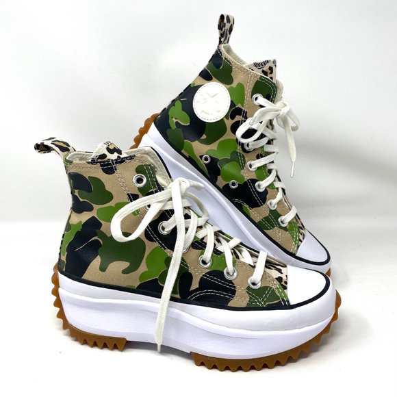 💖MEGA SALE💖Converse 170913C Women's 5.5 Run Star Hike High Candied Ginger Camo - Picture 4 of 9
